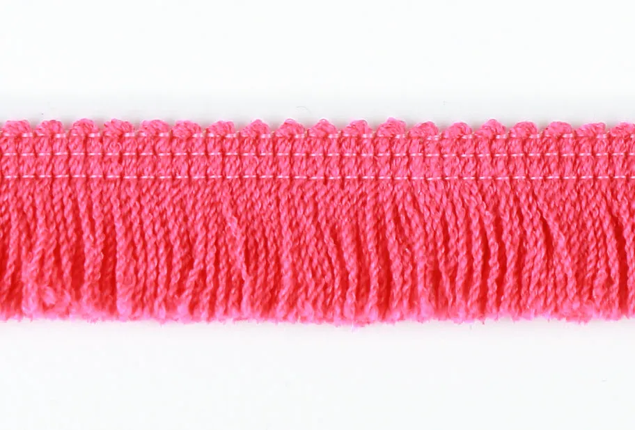 1" French Pink Fringed Wool Trim