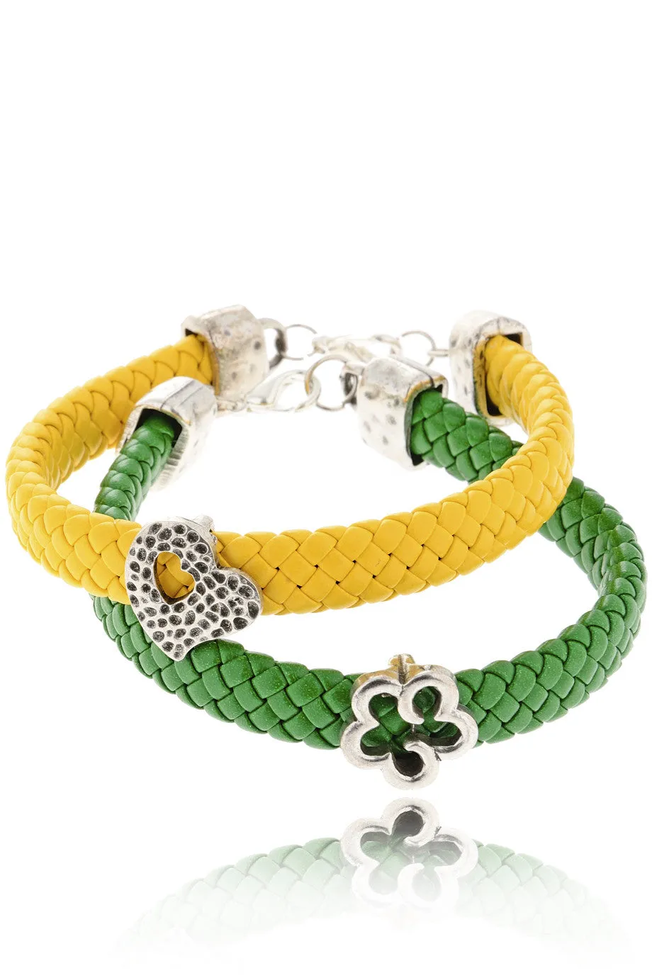 ALBERTO GALLETI KIMBERLEY Yellow Green Bracelets (set of 2)