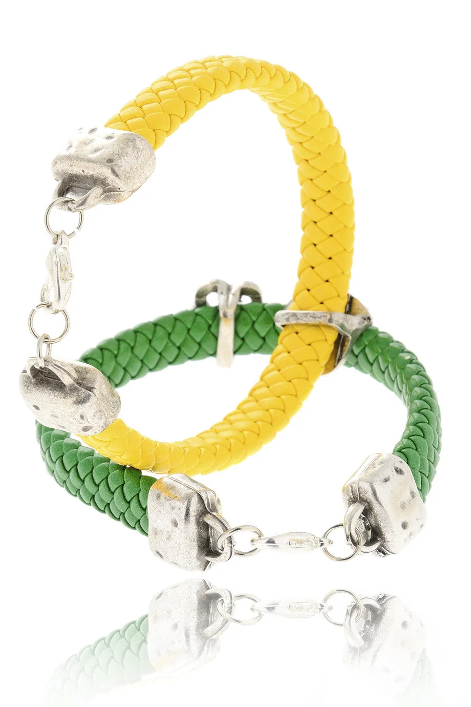 ALBERTO GALLETI KIMBERLEY Yellow Green Bracelets (set of 2)