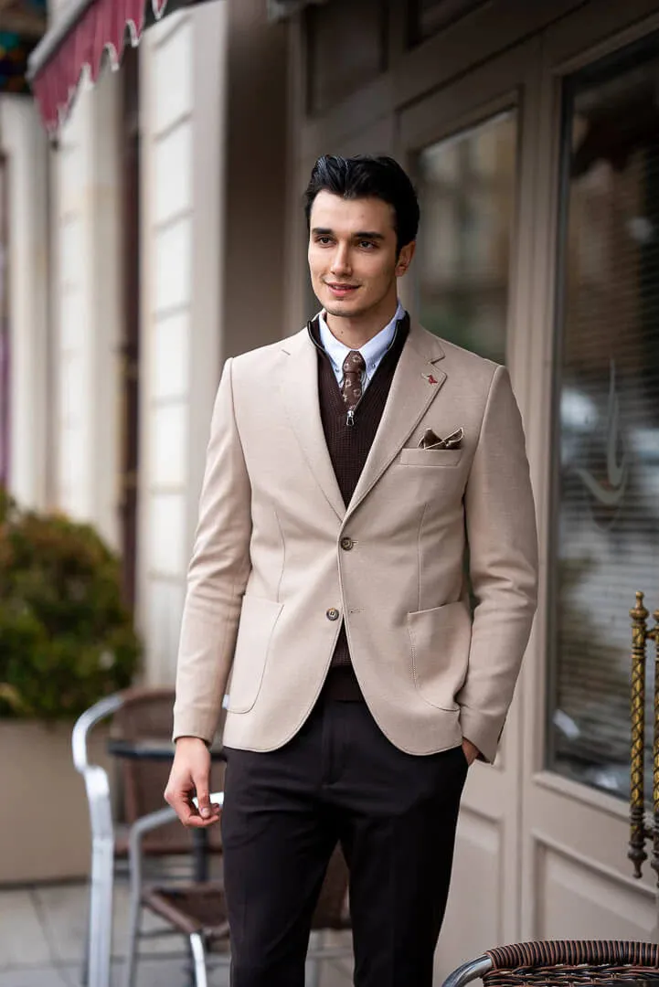 Brabion Classic Men's Beige Blazer