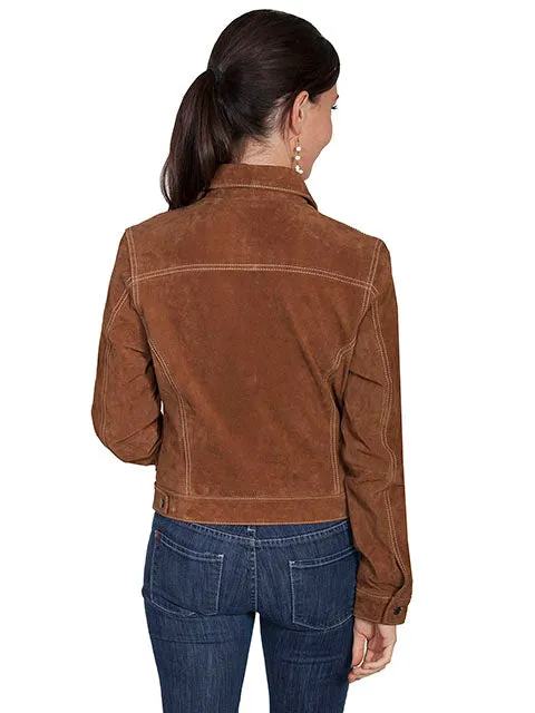 Cafe Brown Suede Jean Jacket at Bourbon Cowgirl