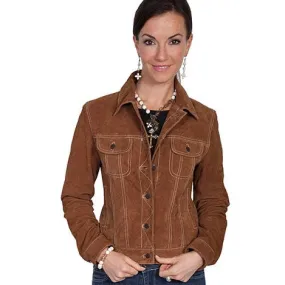 Cafe Brown Suede Jean Jacket at Bourbon Cowgirl