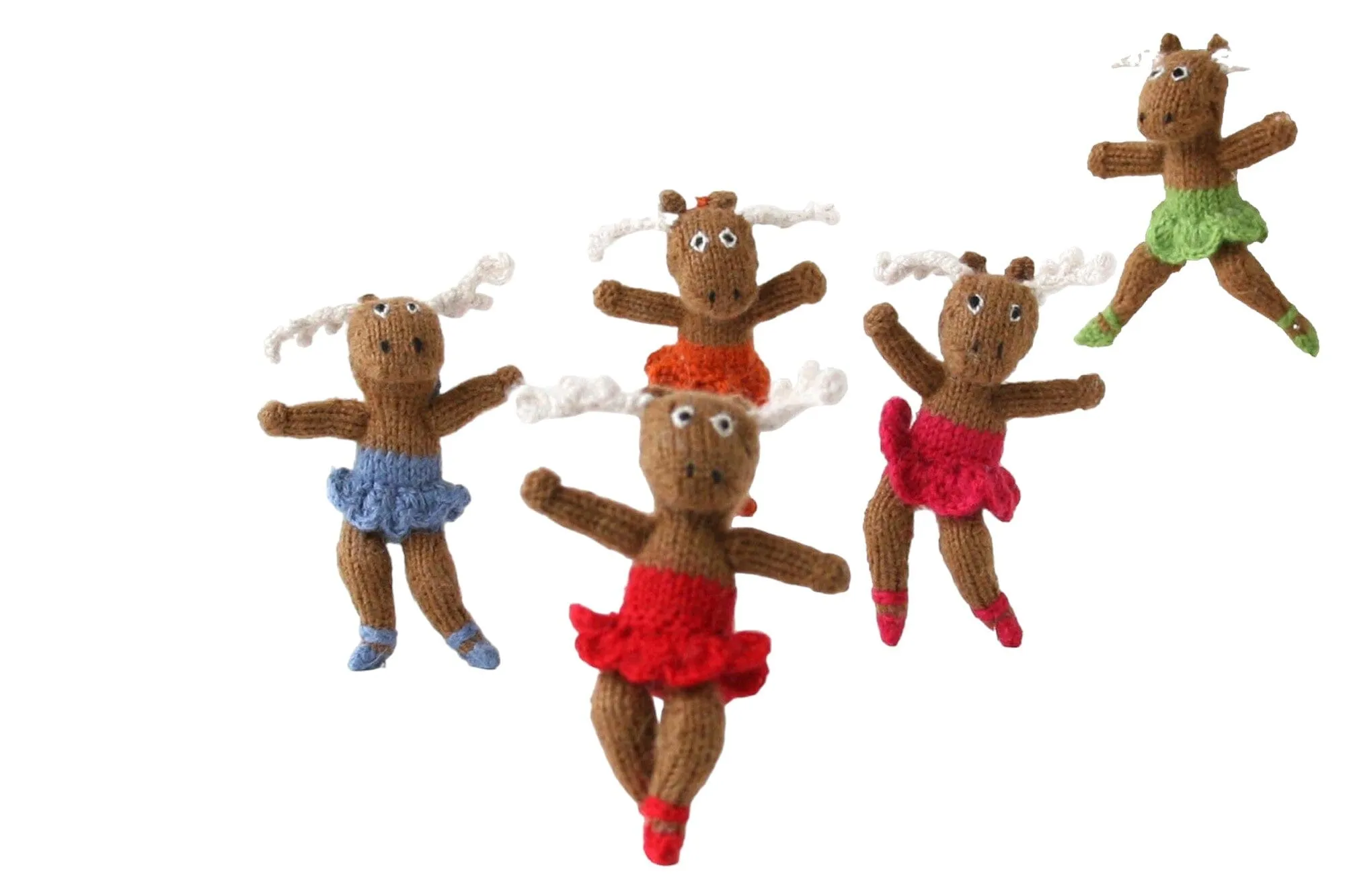 Dancing Moose Ornament- set of 6