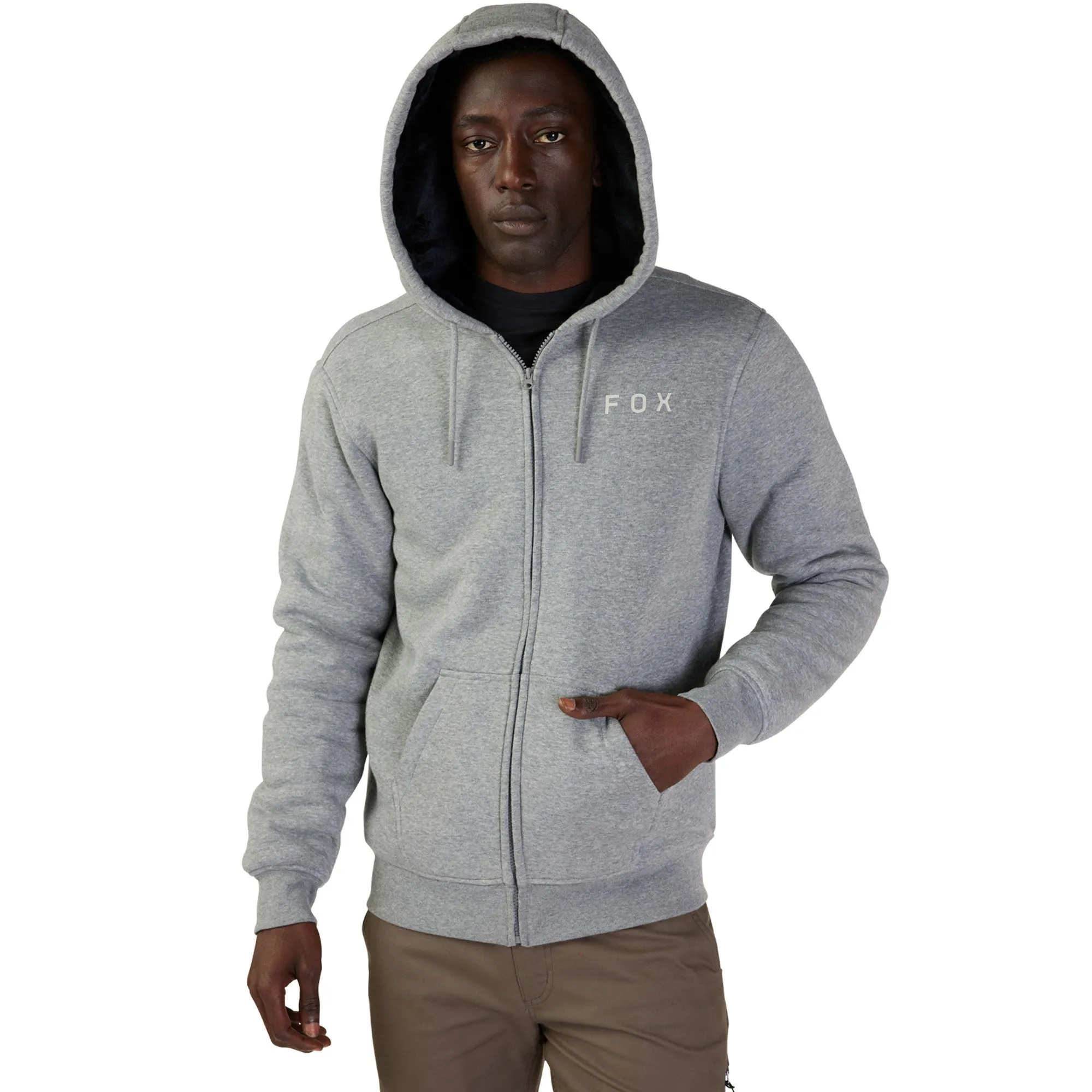 Fox Racing Magnetic Sasquatch Fleece Zip Hoodie Heather Graphite Grey