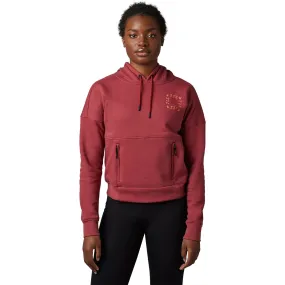 Fox Racing  Womens Hinkley DWR Pullover Hoodie Relaxed Fit Zipped Pockets Scarlet