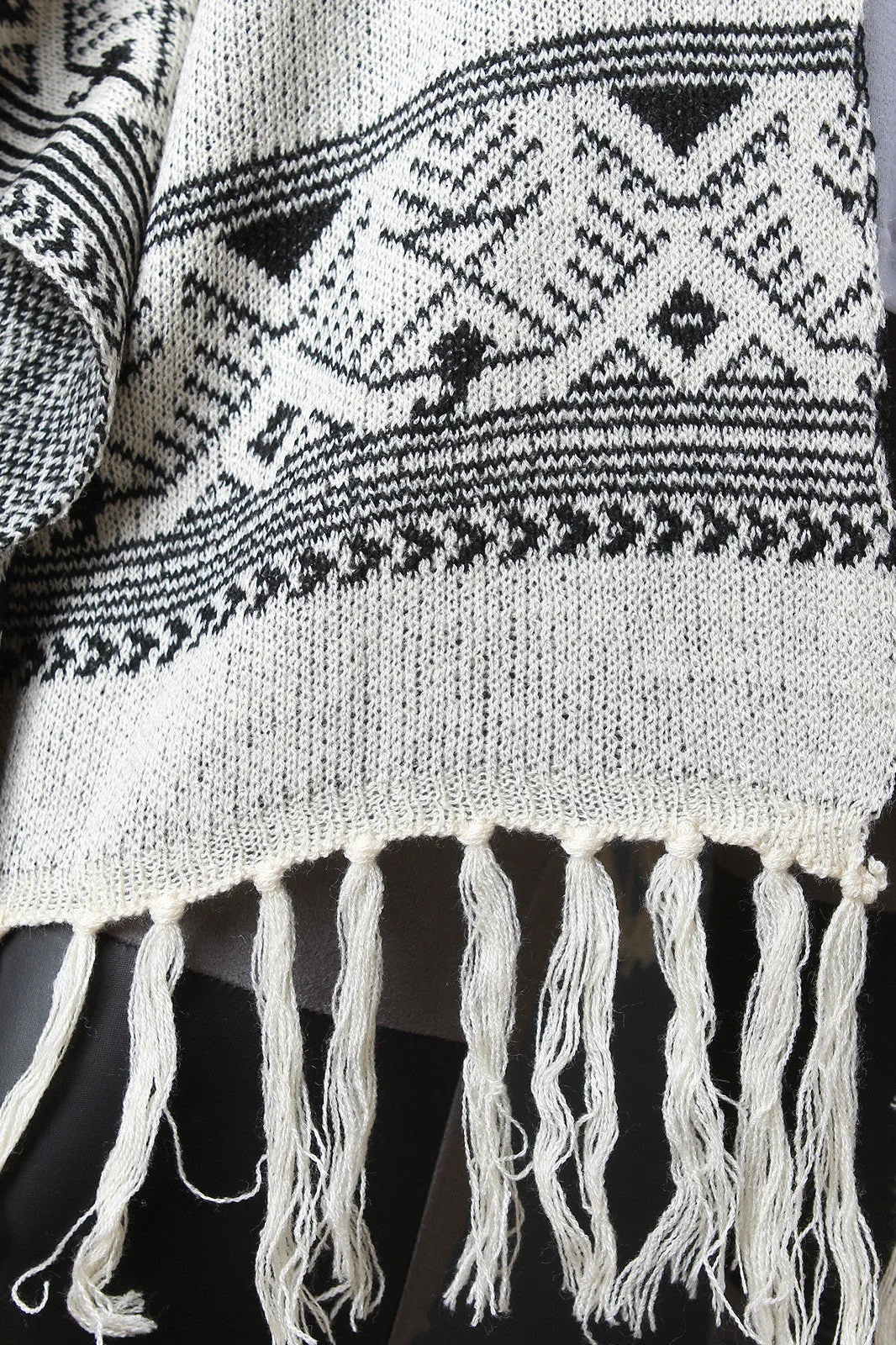 Fringe Poncho Cardigan