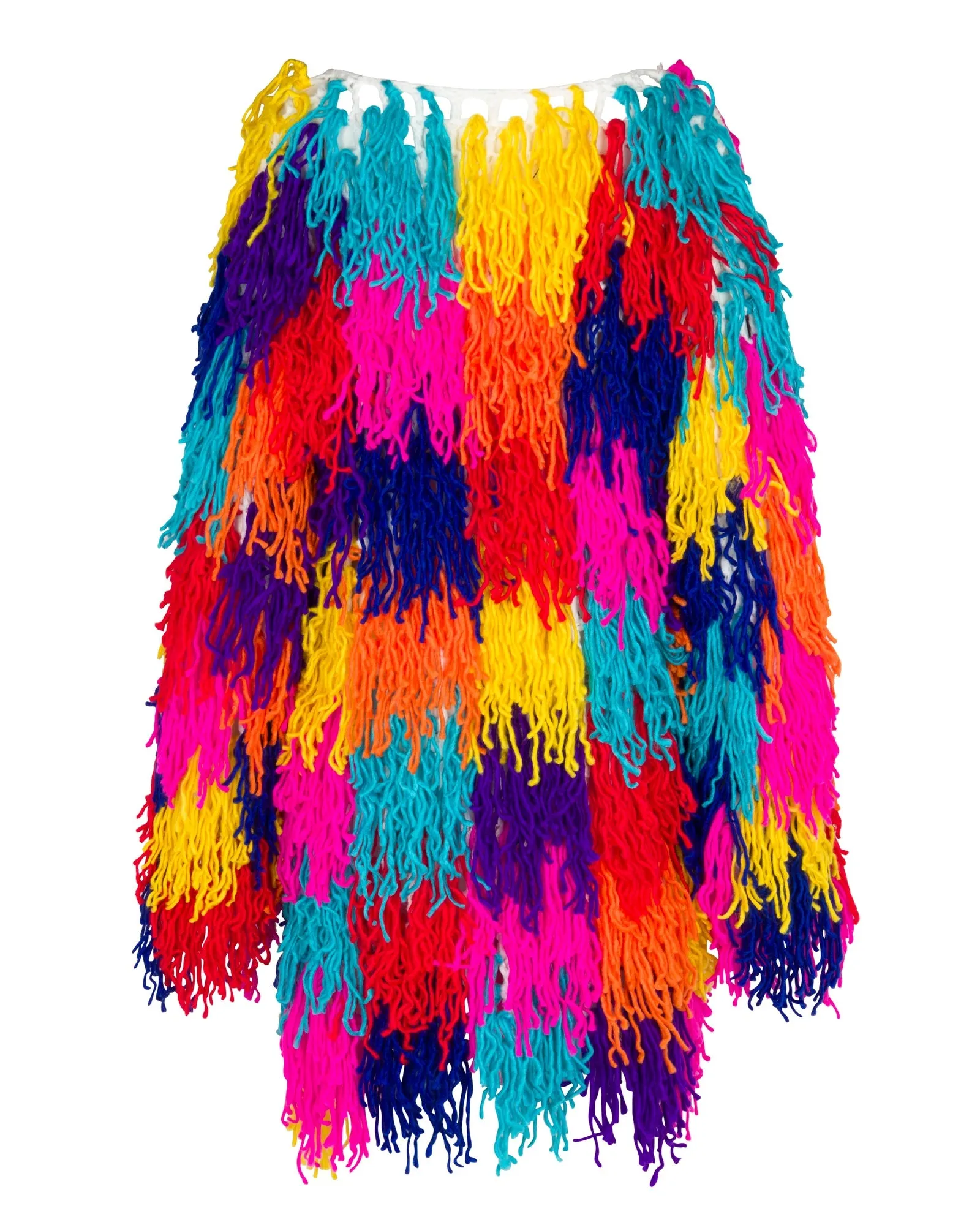 Groovy Fringe Technicolor Sweater Coat