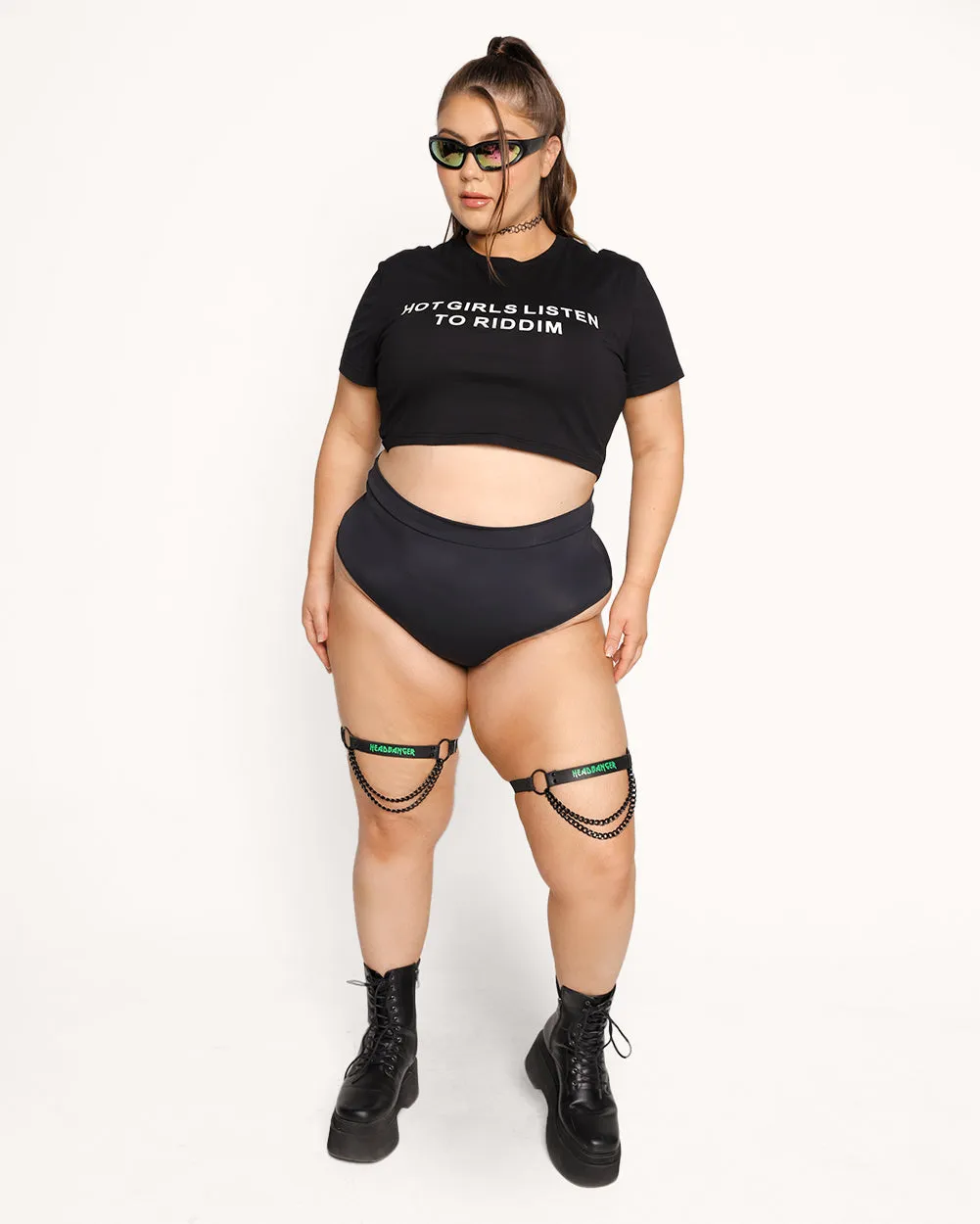 Hot Girls Listen to Riddim Cropped Tee