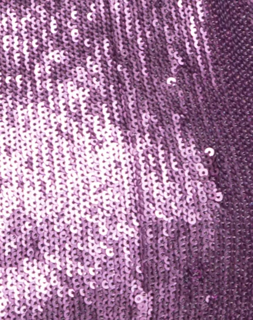 Kingsley Crop in Amethyst Sequin