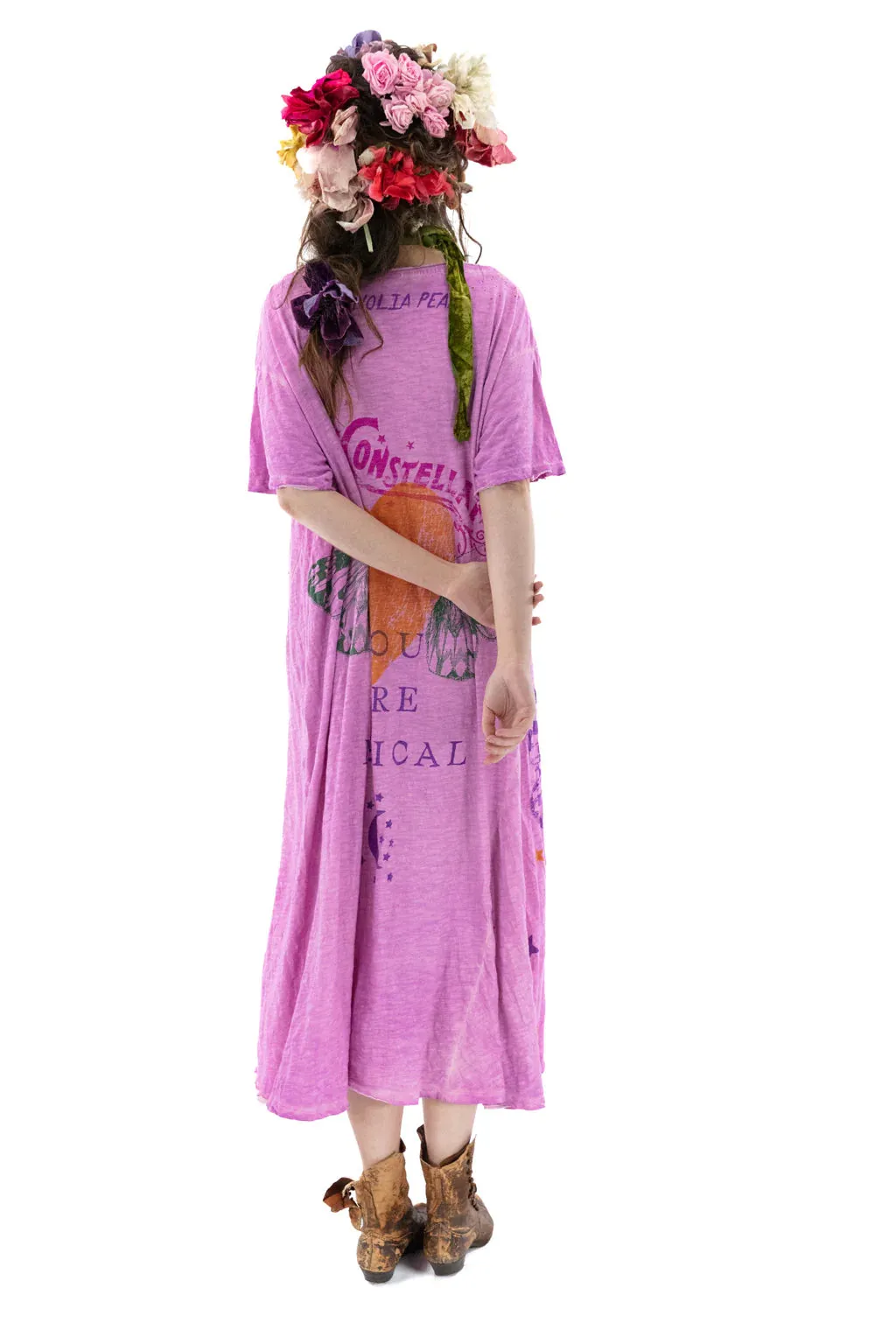 Magnolia Pearl Dress 940 - Peace Art Love Gandhi T Dress - Allium