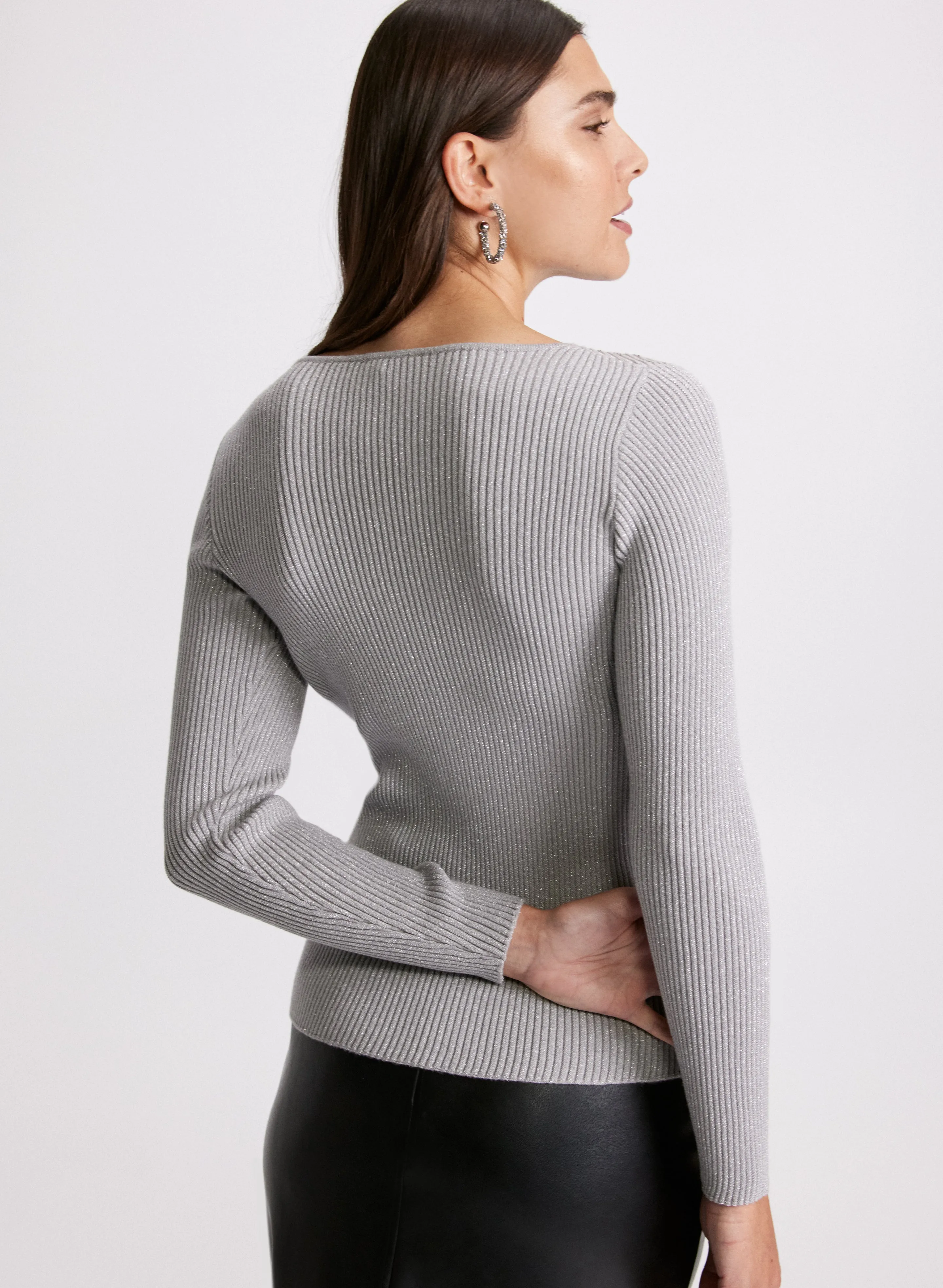 Metallic Knit Sweater