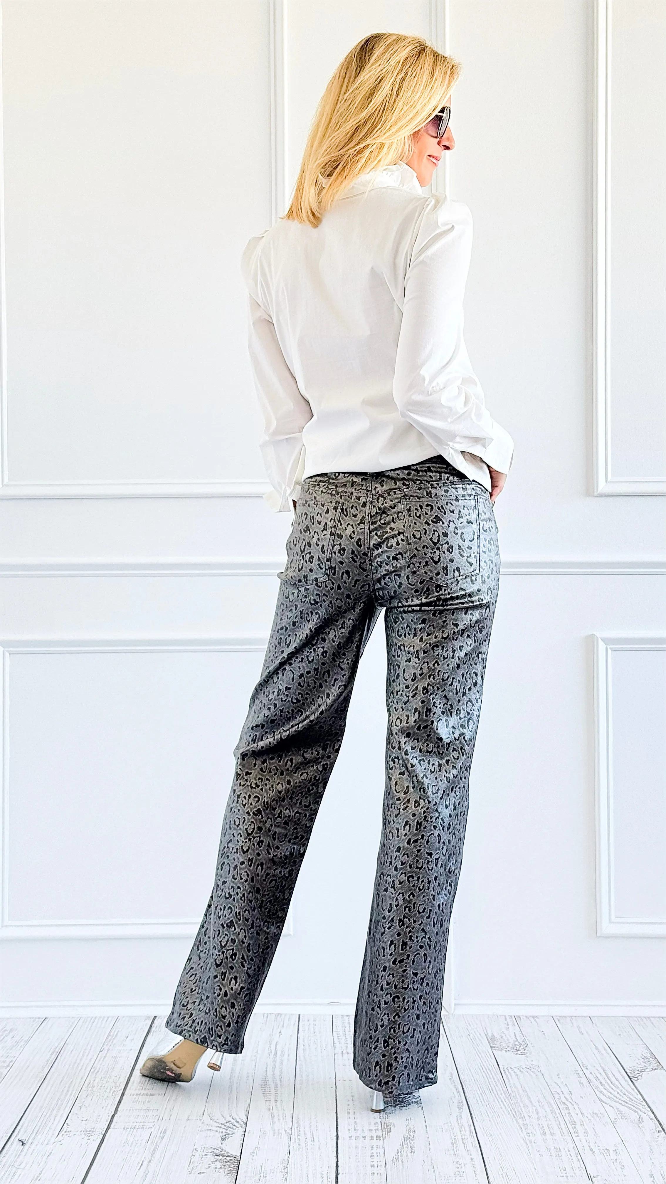 Metallic Leopard Luxe Pants