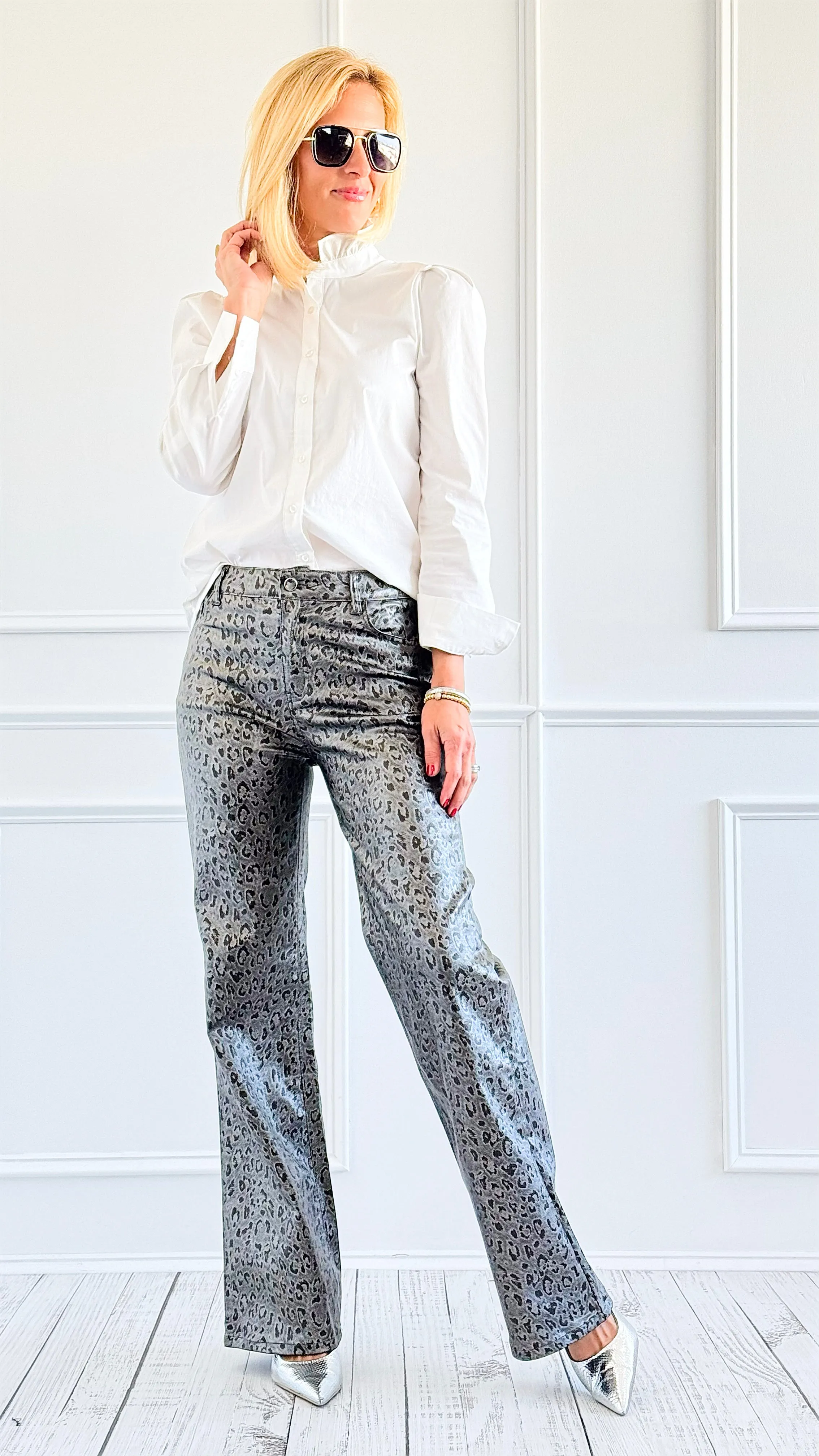 Metallic Leopard Luxe Pants