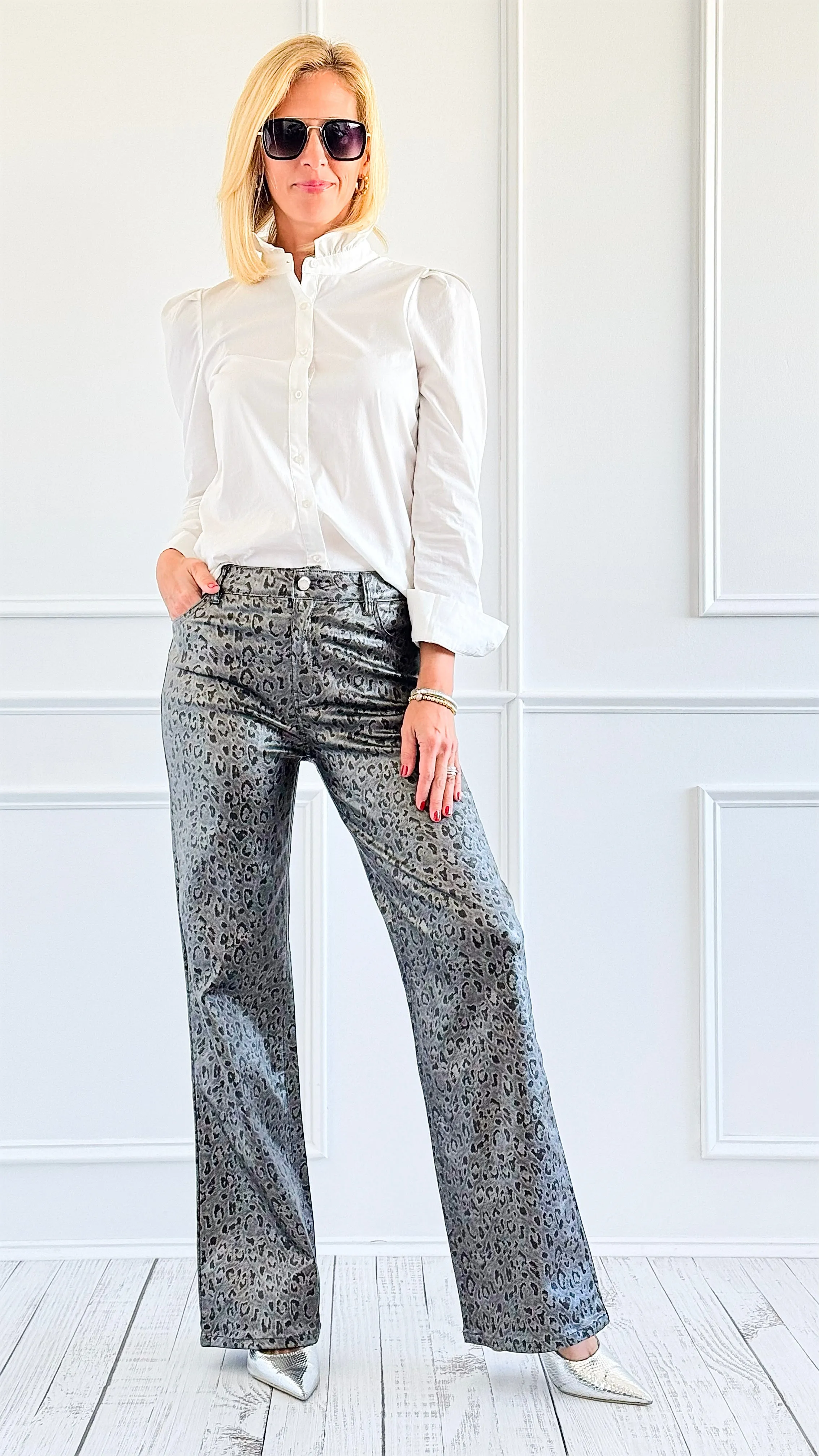 Metallic Leopard Luxe Pants