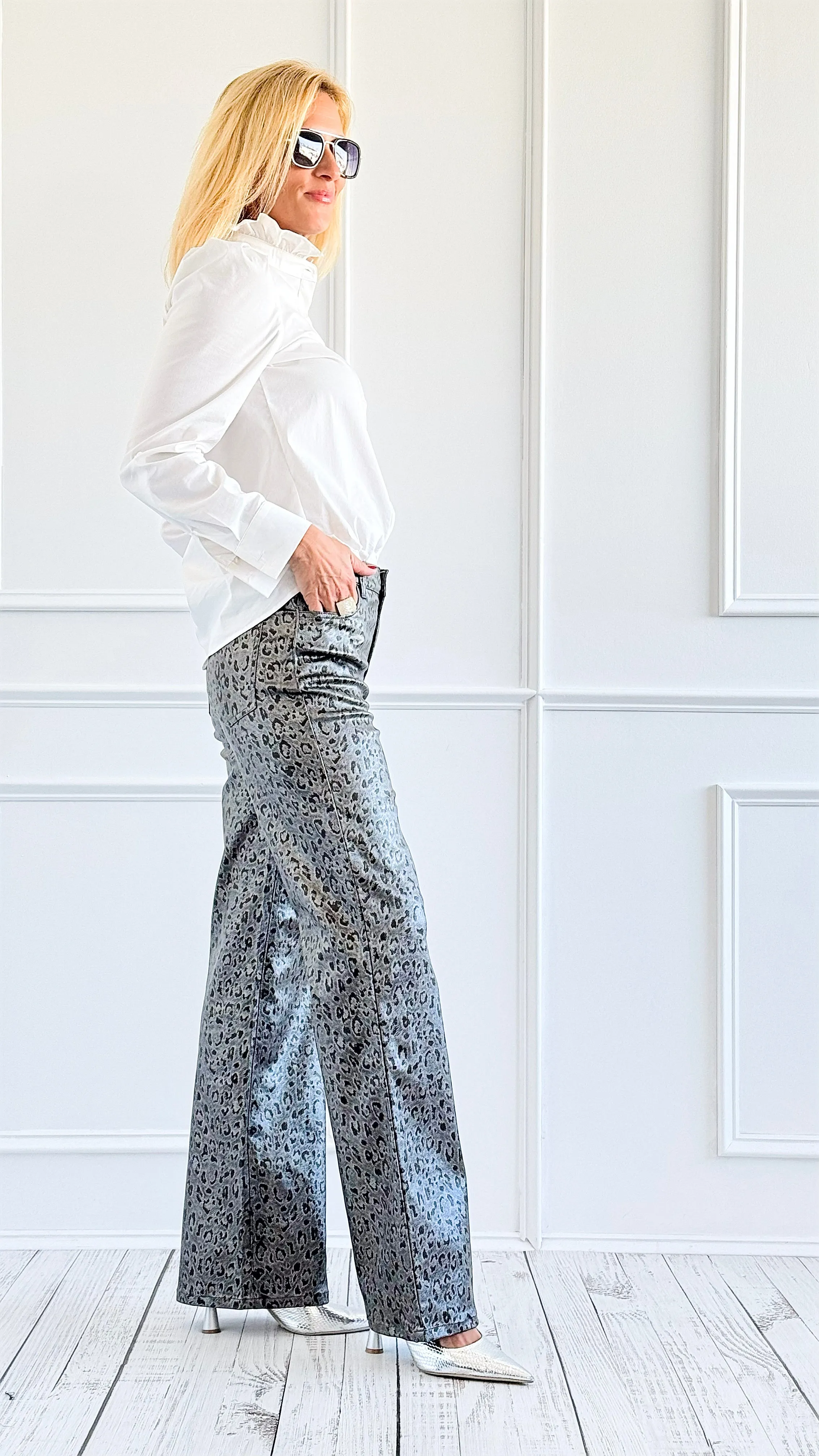 Metallic Leopard Luxe Pants