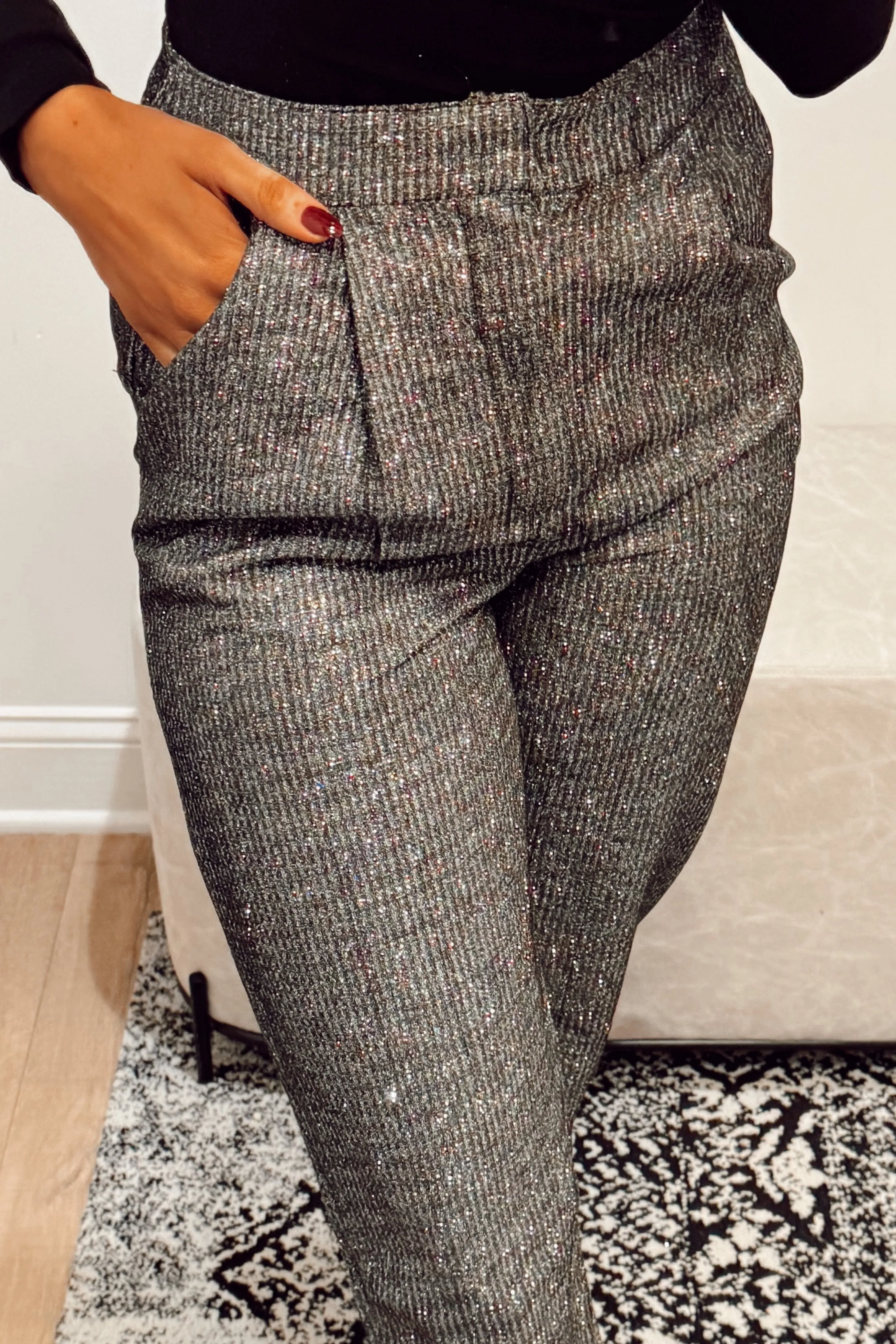 Metallic Suit Pant