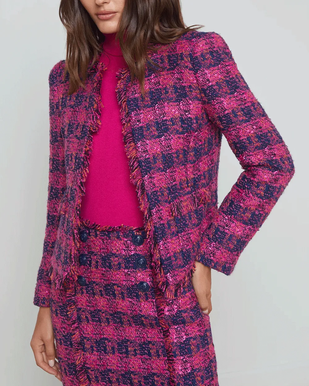 Midnight Acai Ruby Tweed Angelina Blazer