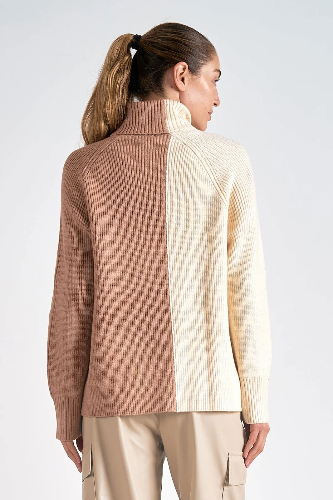 Neutral Colorblock Sweater