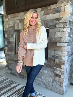 Neutral Colorblock Sweater