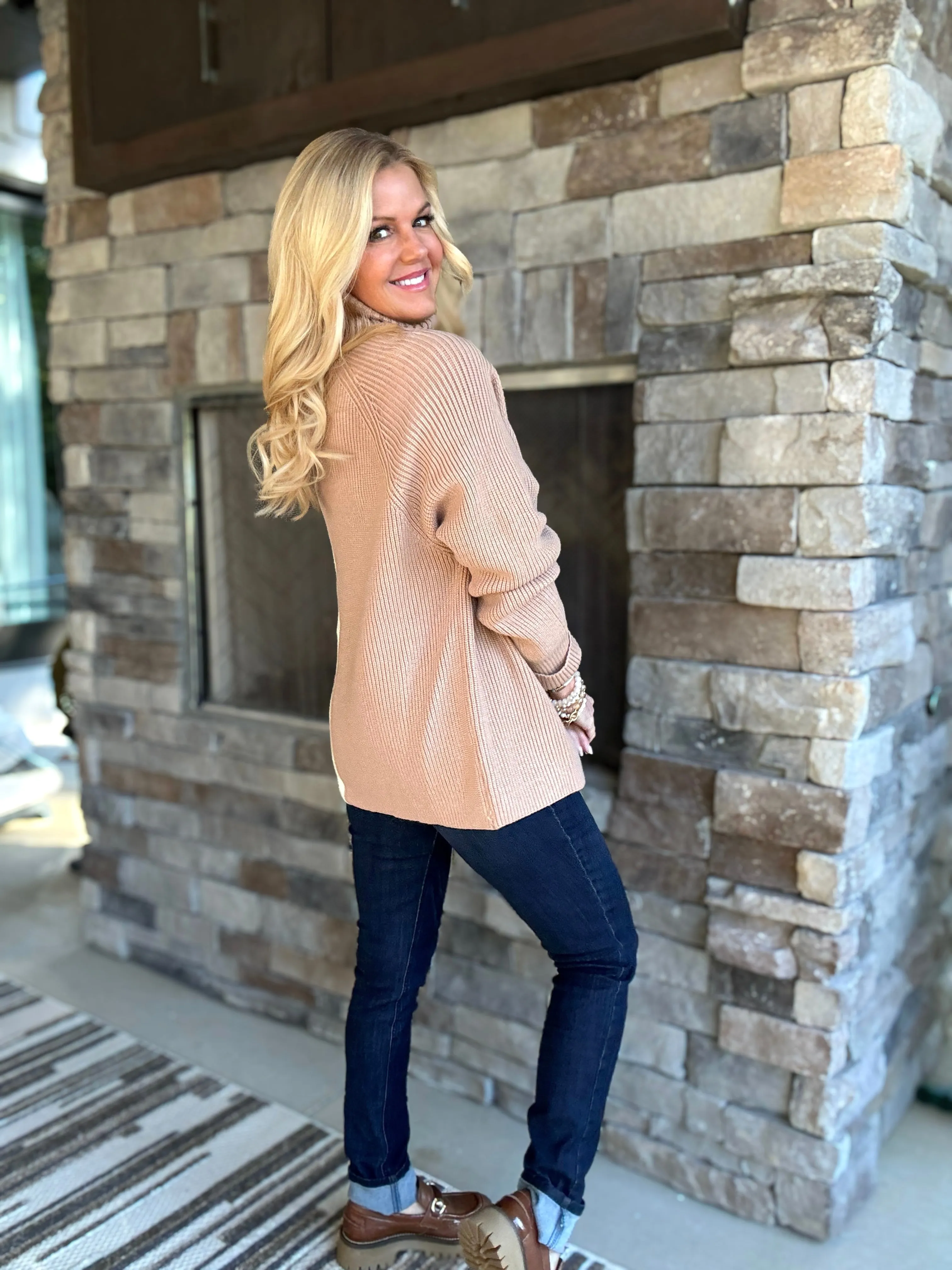 Neutral Colorblock Sweater