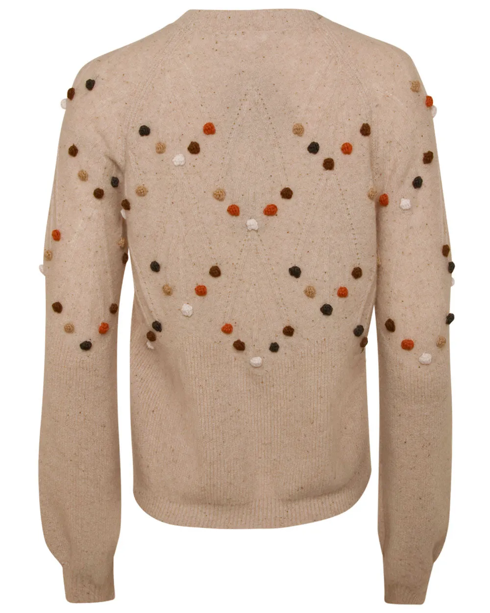 Neutral Multi Novelty Crew Sweater