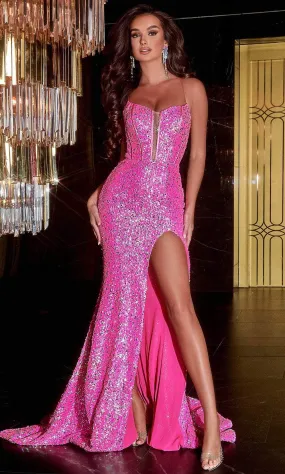 PORTIA & SCARLETT PS22540 Evening Gown with Wide Leg Slit