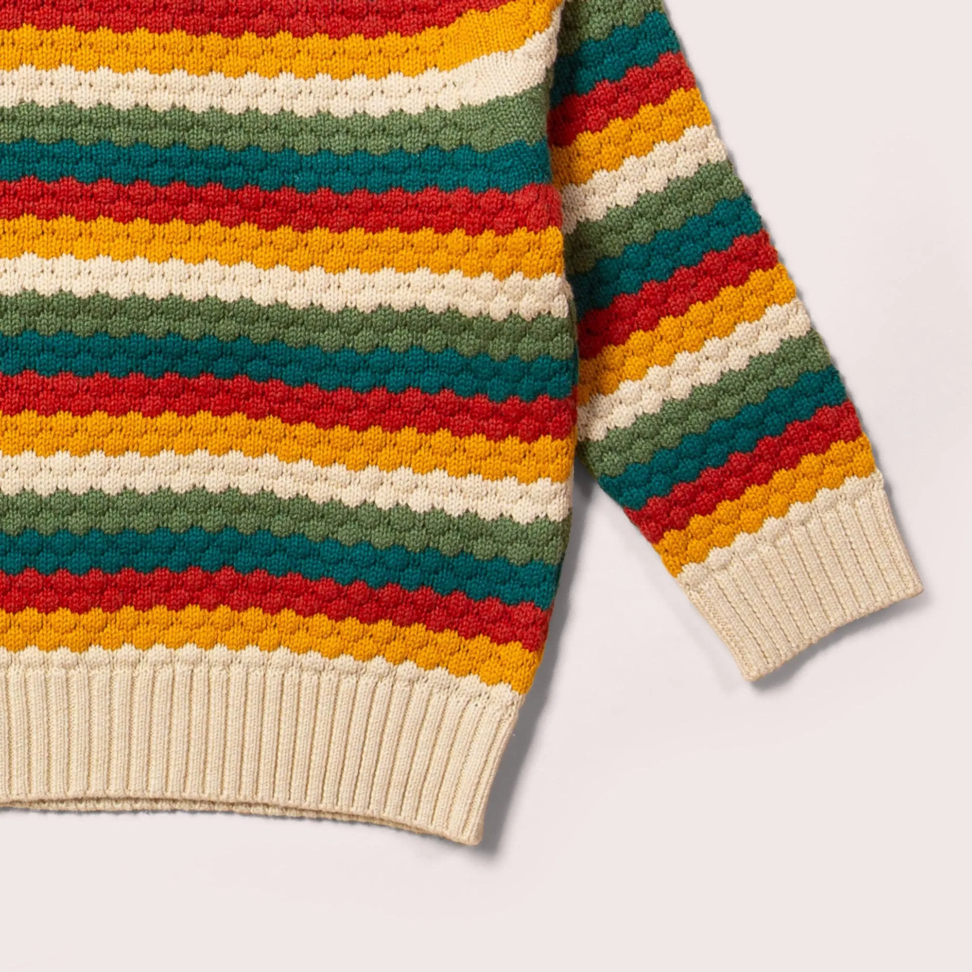 "From One To Another" Honeycomb Rainbow Knitted Sweater