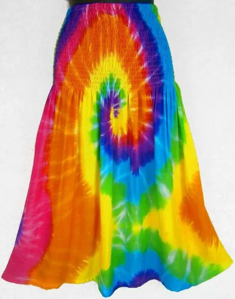 Rainbow Spiral Tube-Top Convertible Dress/Skirt