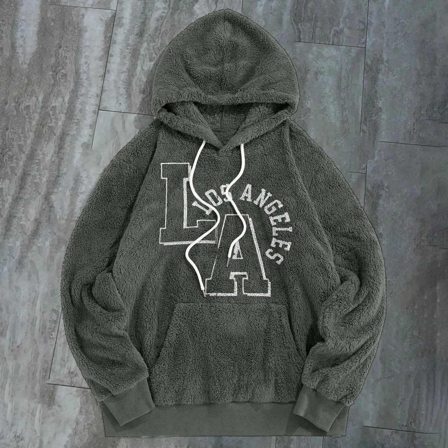 Retro Hip Hop Trend Plush Hoodies