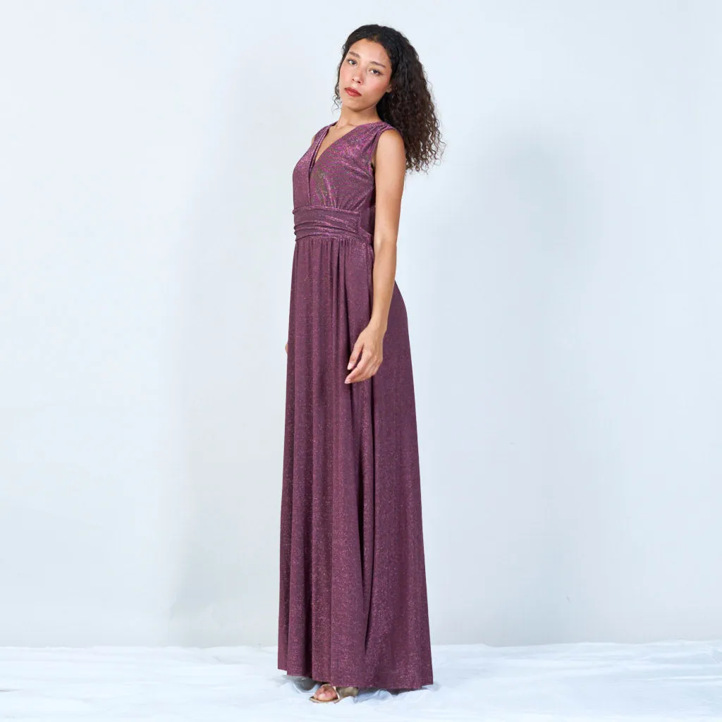 Shimmering evening maxi dress wholesale