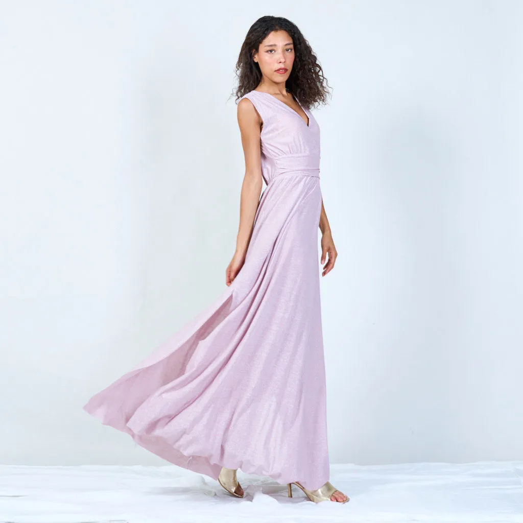 Shimmering evening maxi dress wholesale