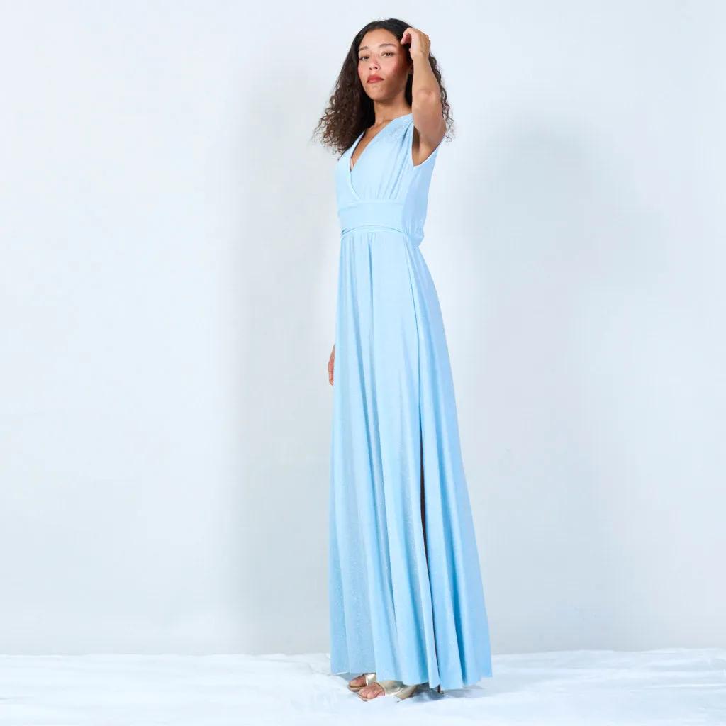 Shimmering evening maxi dress wholesale