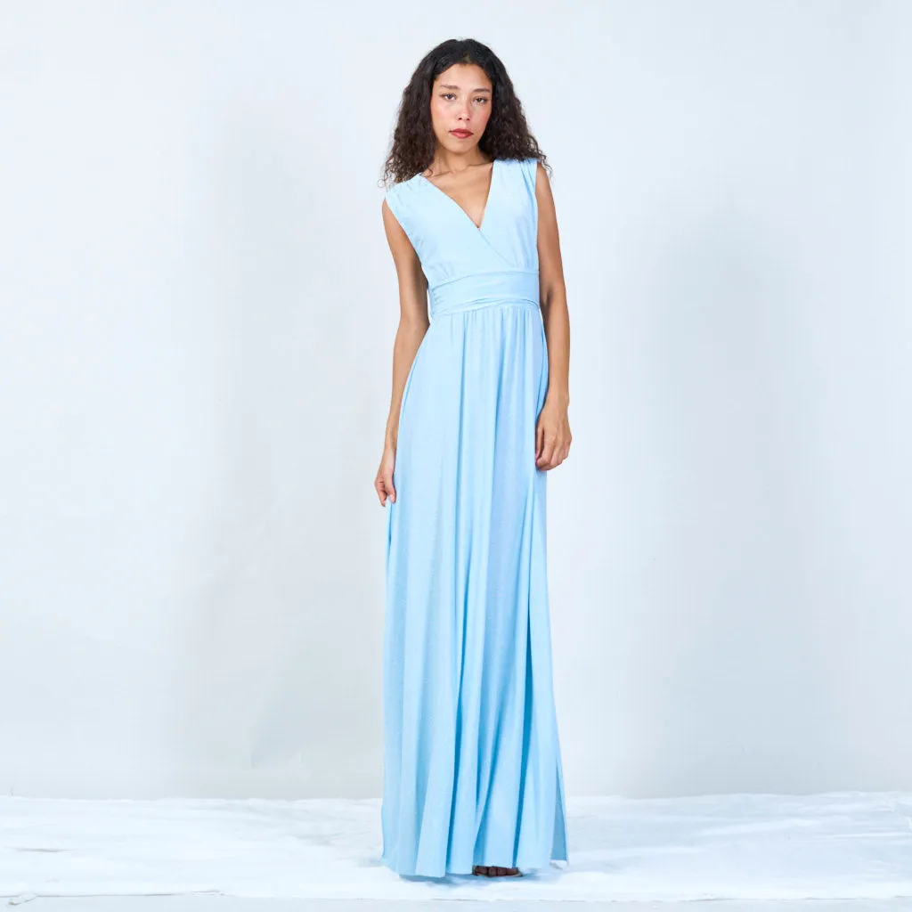 Shimmering evening maxi dress wholesale