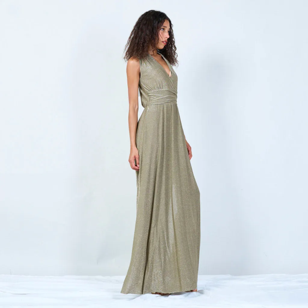 Shimmering evening maxi dress wholesale