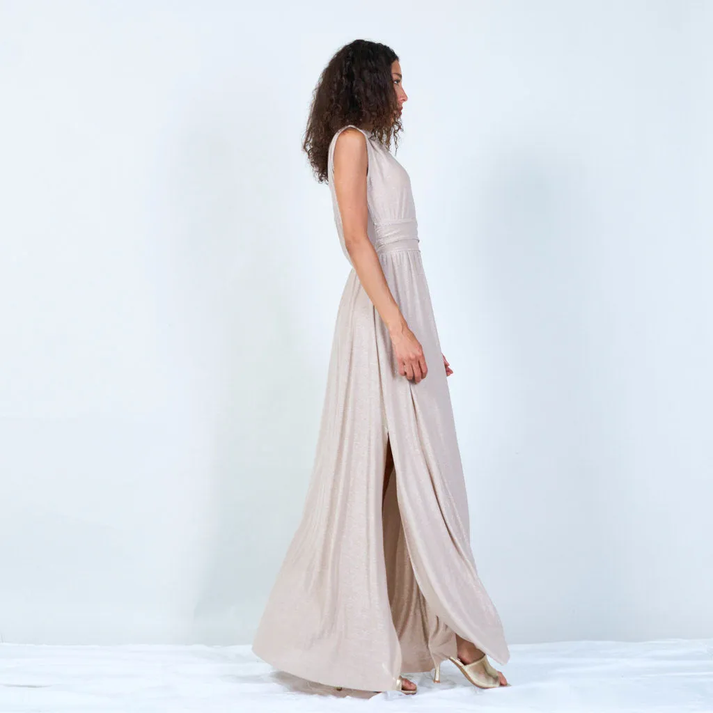 Shimmering evening maxi dress wholesale