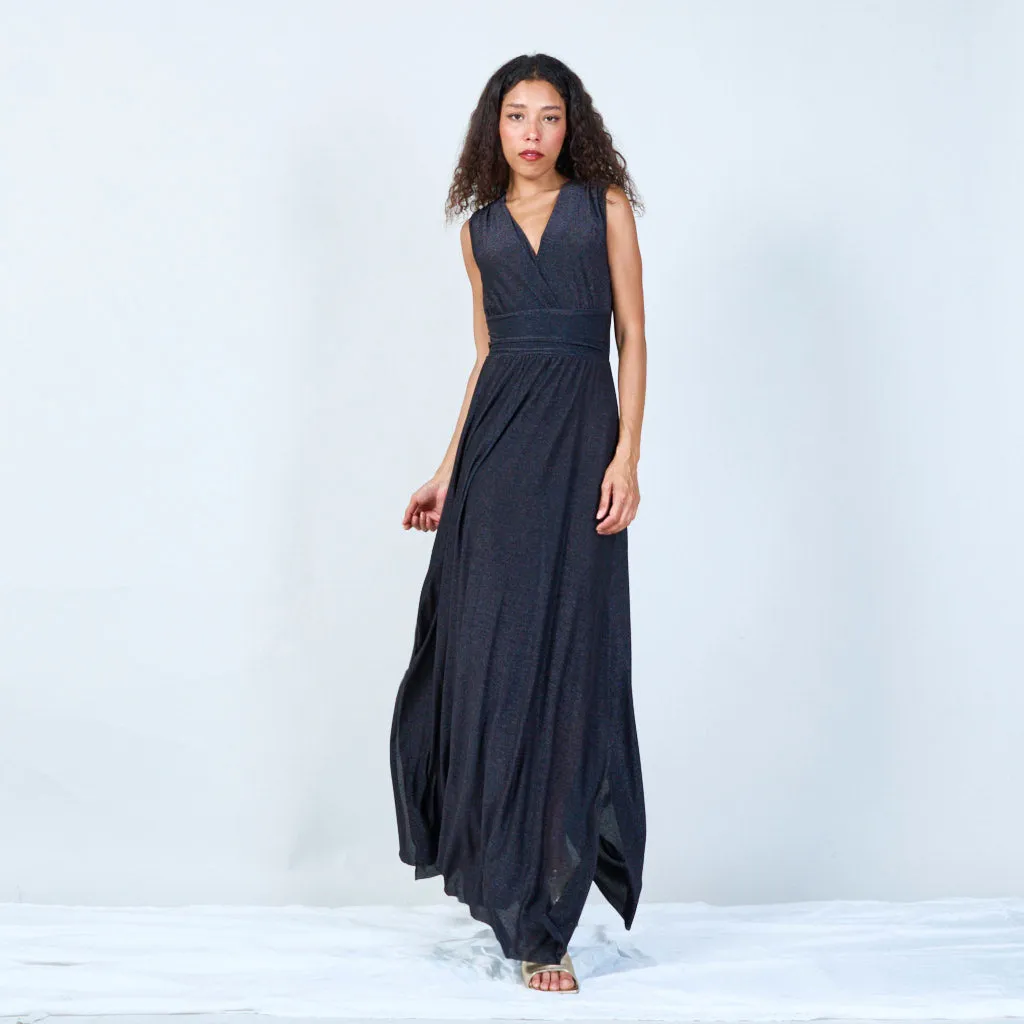 Shimmering evening maxi dress wholesale