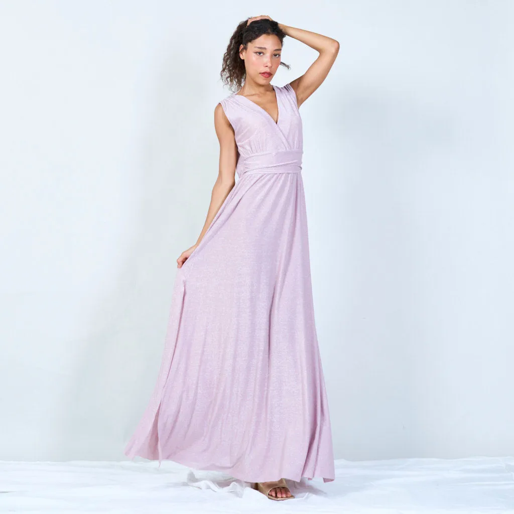 Shimmering evening maxi dress wholesale