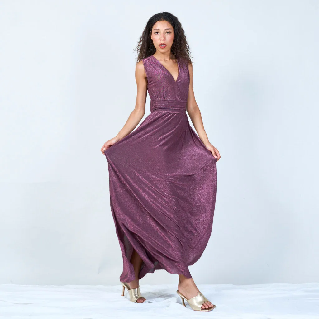 Shimmering evening maxi dress wholesale