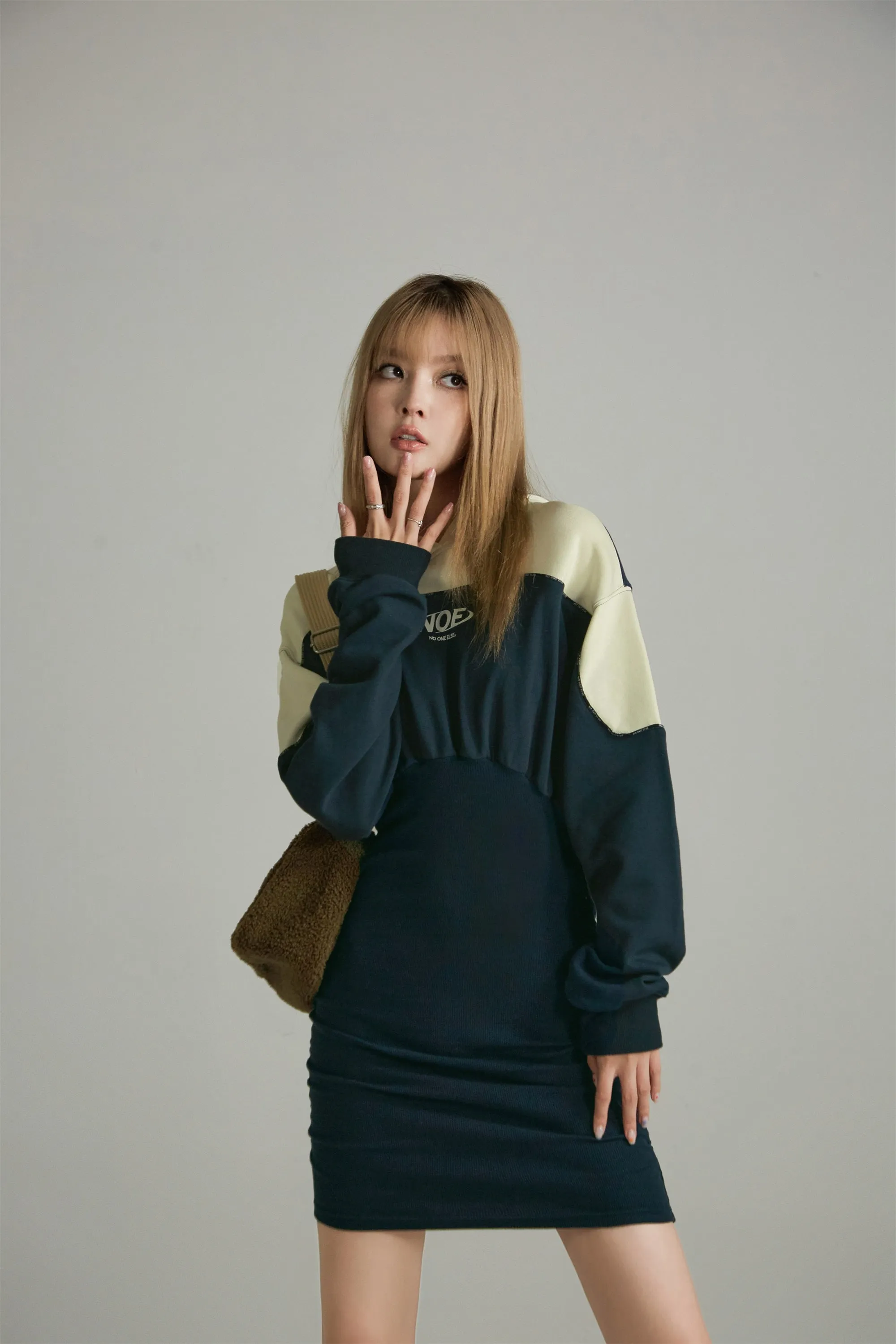 Simple Boxy Hooded Dress