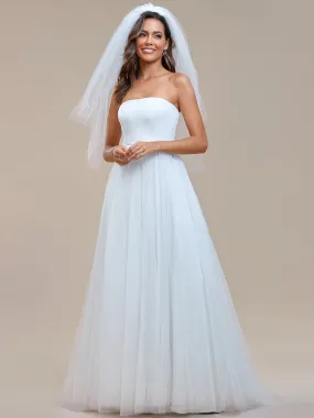 Simple Off Shoulder Mesh Wholesale Wedding Dresses