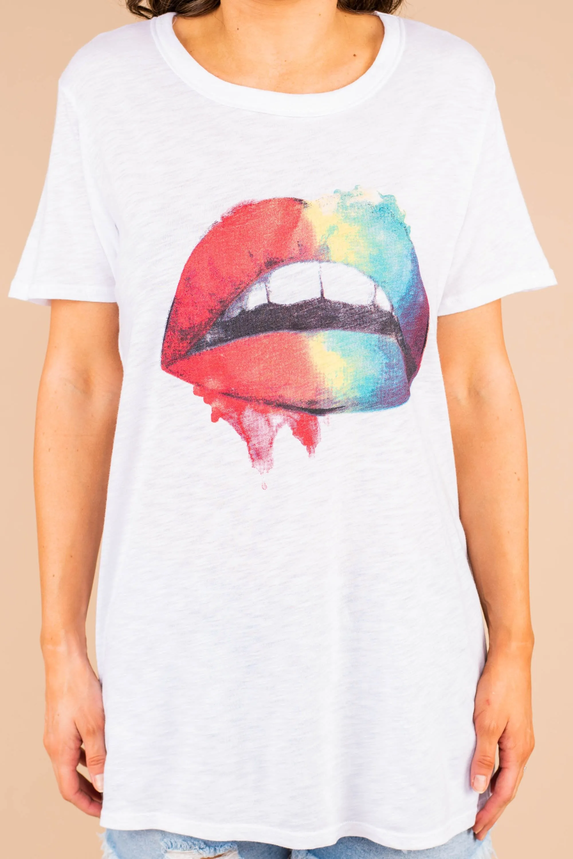 Taste The Rainbow White Graphic Tee